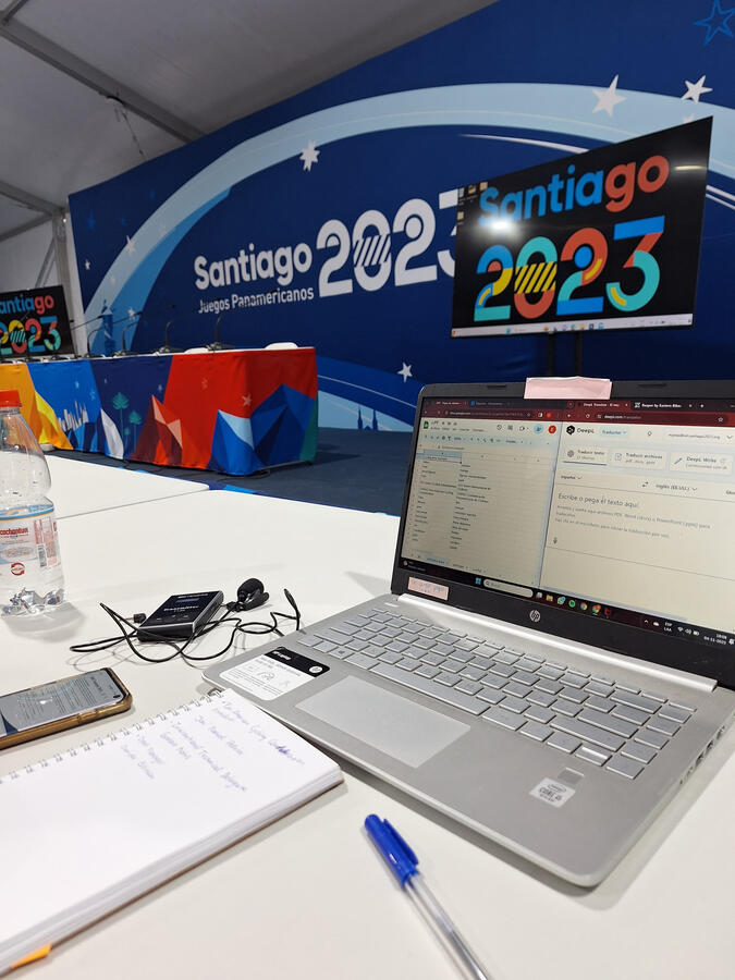 Untitled El computador de Eloisa Ojeda, intérprete en los Juegos Panamericanos Santiago 2023