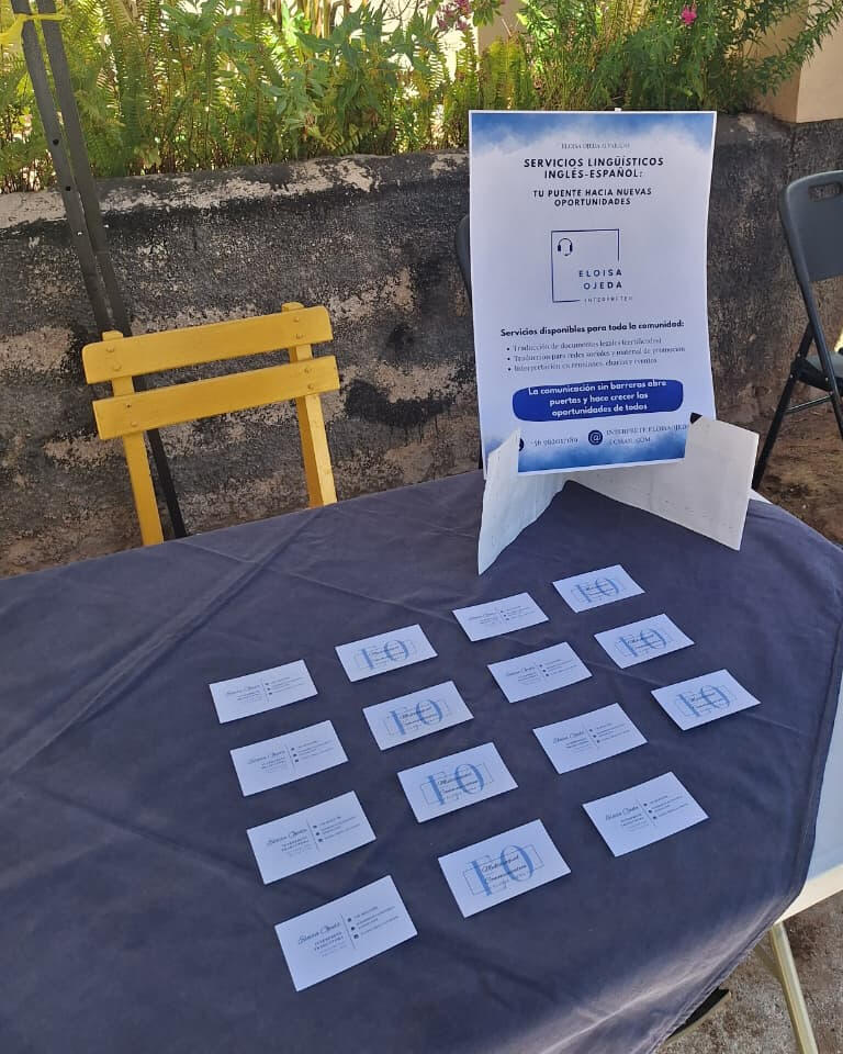 Tarjetas de presentación y poster de EO Tradinter
